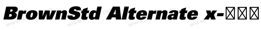 BrownStd Alternate x字体转换